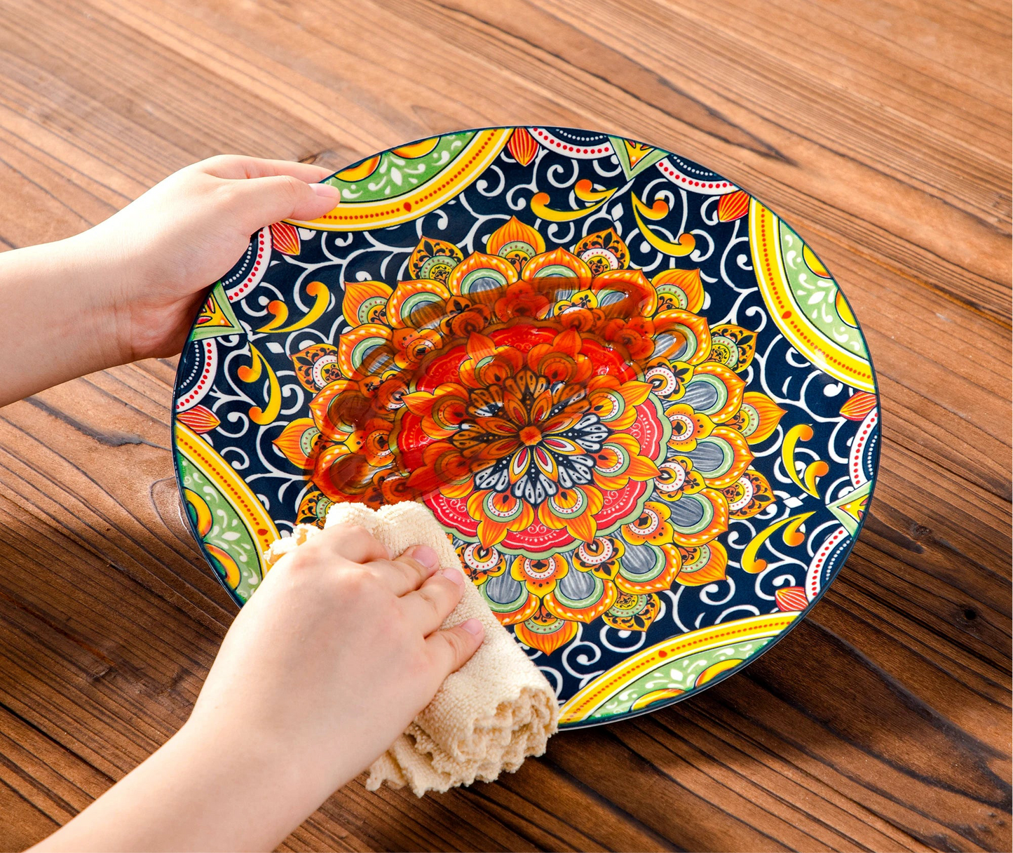Vaisselle porcelaine 4/8 personnes - BOHO - 12 à 24 pièces