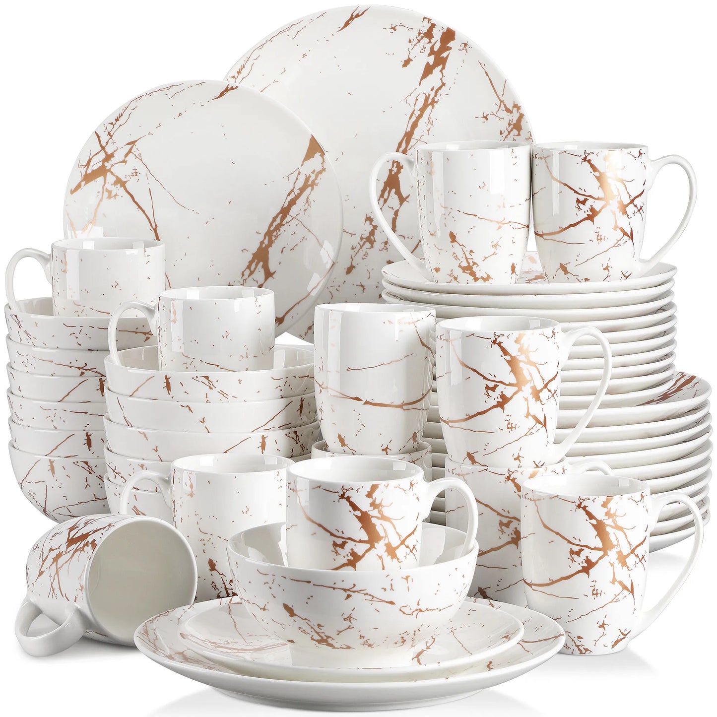 Vaisselle porcelaine 4/12 personnes - SOFT - 16 à 48 pièces