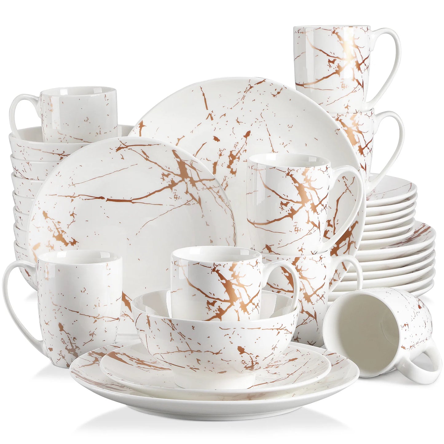 Vaisselle porcelaine 4/12 personnes - SOFT - 16 à 48 pièces