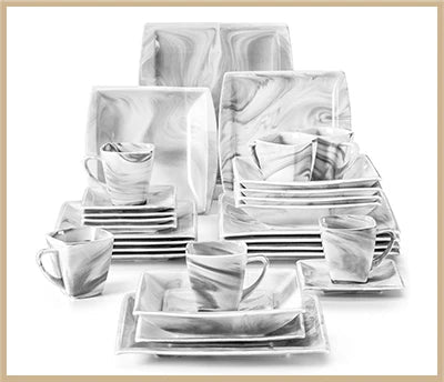 Vaisselle porcelaine 6/12 personnes - BLANCE - 30 à 60 pièces