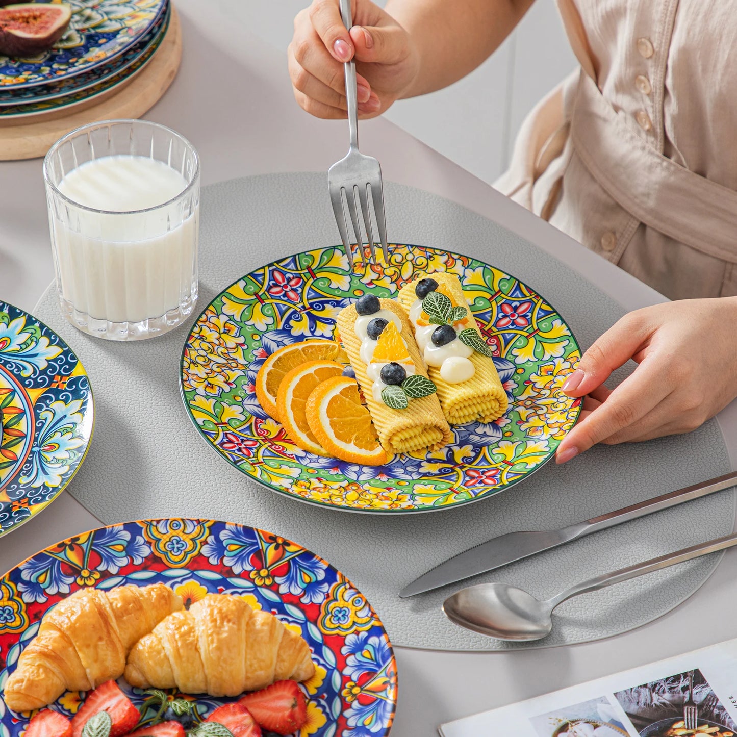 Assiette porcelaine 6/12 personnes - SIMI - 6 à 12 pièces
