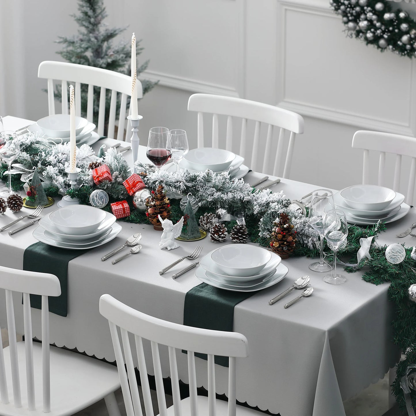 Vaisselle porcelaine 6/12 personnes - ELSA - 24 à 48 pièces