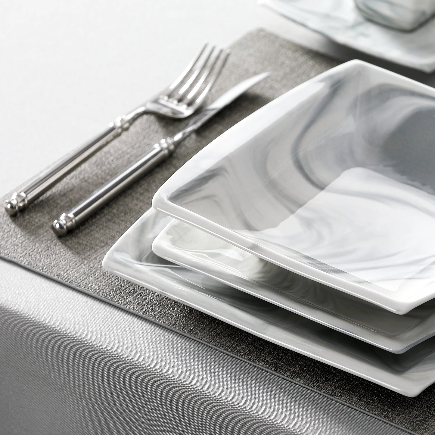 Vaisselle porcelaine 6/12 personnes - BLANCE - 30 à 60 pièces
