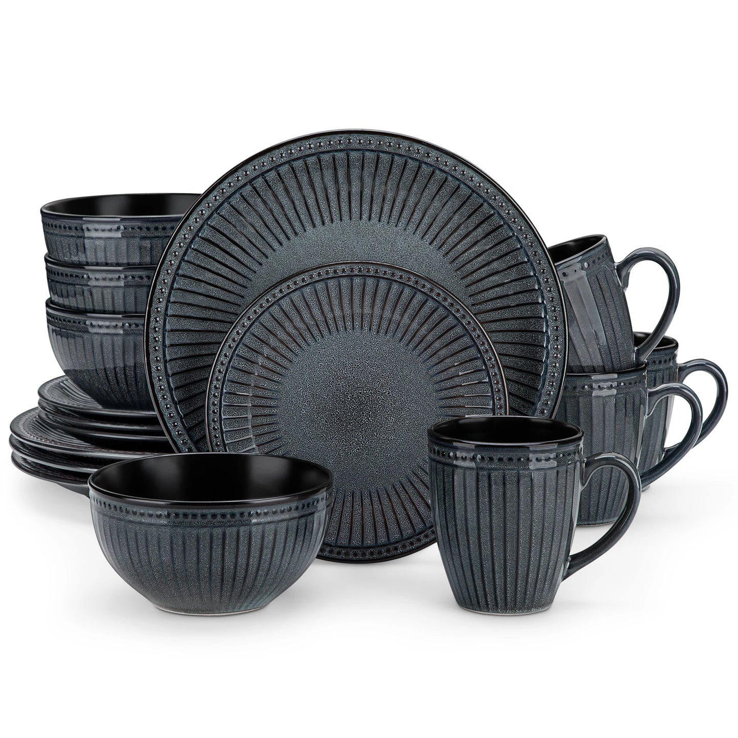 Vaisselle céramique 4/8 personnes - ELEGENT 16 à 32 pièces