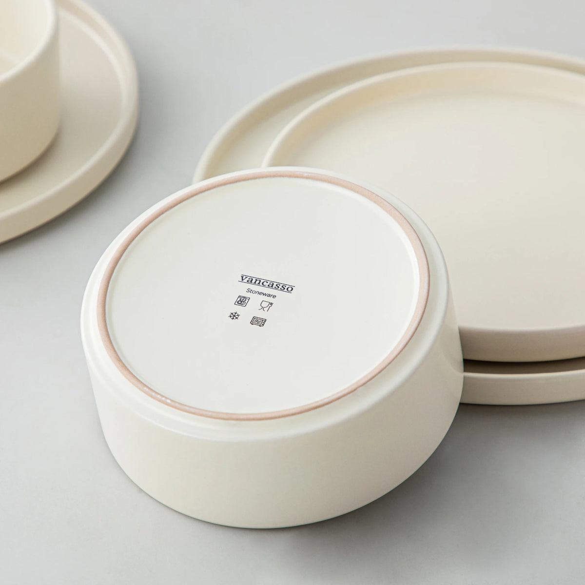 Vaisselle en grès 4/12 personnes - VENUS - 12/36 pièces Novia Home 14175CREAMWHITECW1662810712P27763201336101