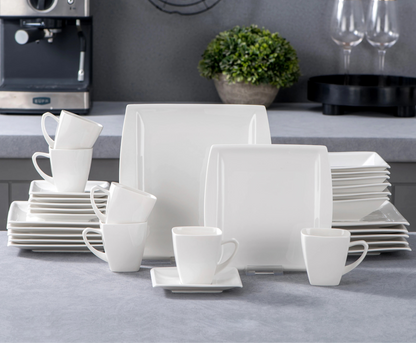 Vaisselle porcelaine 6/12 personnes - BLANCE - 30 à 60 pièces