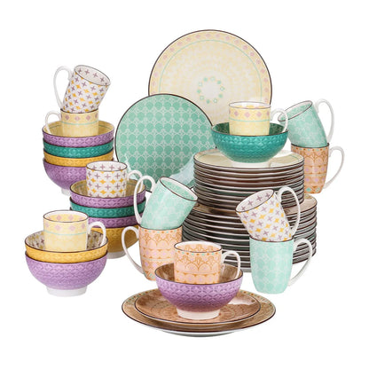 Vaisselle porcelaine 4/12 personnes - TULIP - 16 à 48 pièces