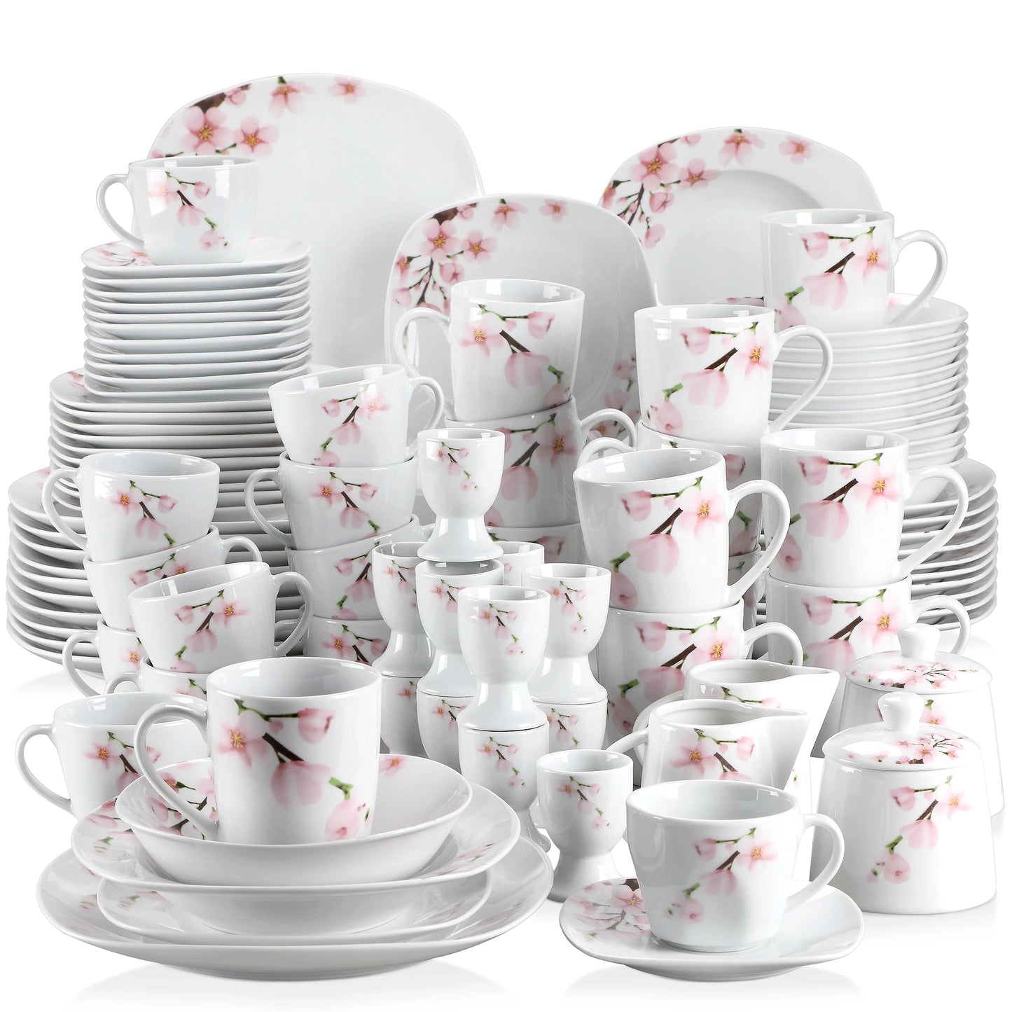 Vaisselle porcelaine 6/12 personnes ANNIE 50 à 100 pièces