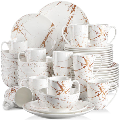 Vaisselle porcelaine 4/12 personnes - SOFT - 16 à 48 pièces