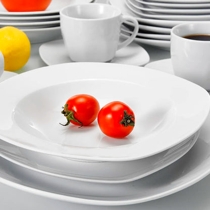 Vaisselle porcelaine 6 personnes - ELSA - 30 pièces