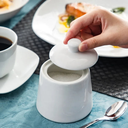 Vaisselle porcelaine 6 personnes - ELSA 50 pièces