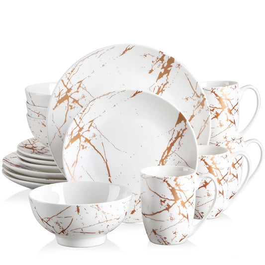 Vaisselle porcelaine 4/12 personnes - SOFT - 16 à 48 pièces