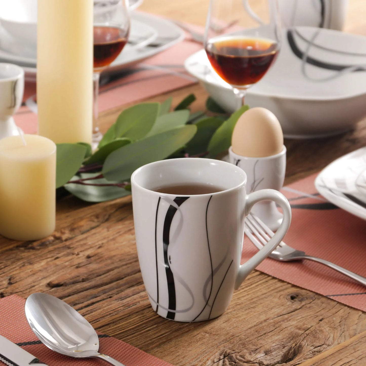 Vaisselle porcelaine 6/12 personnes - FIONA 50 à 100 pièces