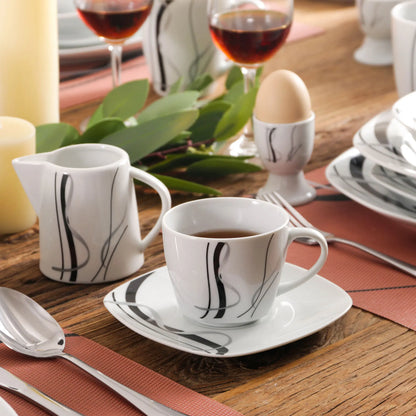 Vaisselle porcelaine 6/12 personnes - FIONA 50 à 100 pièces