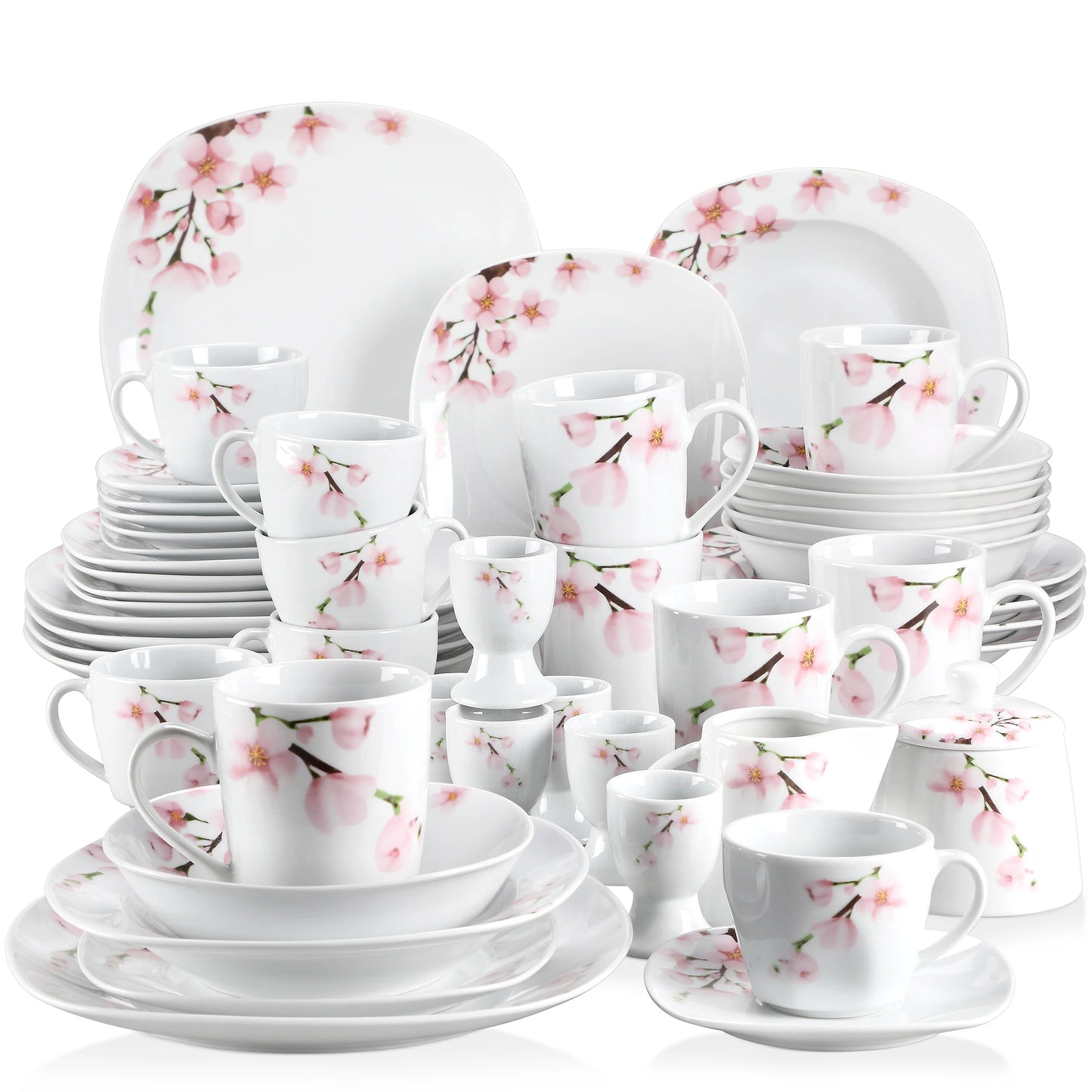 Vaisselle porcelaine 6/12 personnes ANNIE 50 à 100 pièces