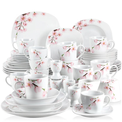 Vaisselle porcelaine 6/12 personnes ANNIE 50 à 100 pièces
