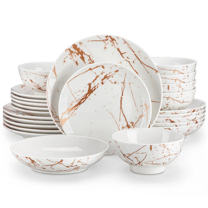 Vaisselle porcelaine  6 personnes - SACA 24 pièces
