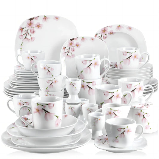 Vaisselle porcelaine 6/12 personnes ANNIE 50 à 100 pièces