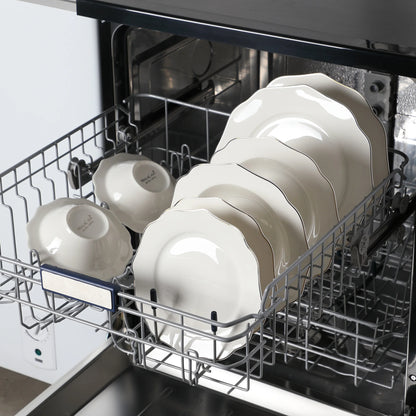 Vaisselle porcelaine 4/8 personnes - LOTUS - 16 à 32 pièces