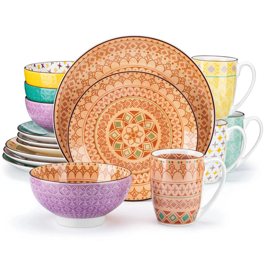 Vaisselle porcelaine 4/12 personnes - TULIP - 16 à 48 pièces