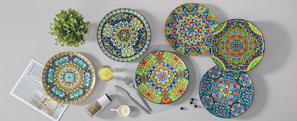 Assiette céramique 6/12 personnes - AZULE 6 à 12 pièces