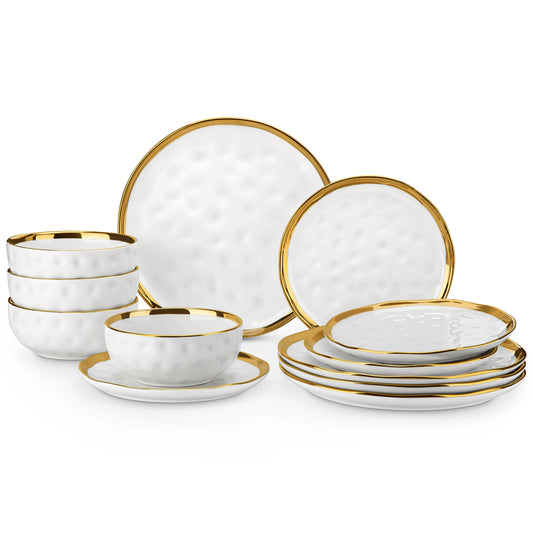 Vaisselle porcelaine 4/8 personnes - CERAM - 12 à 24 pièces