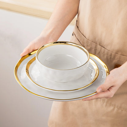 Vaisselle porcelaine 4/8 personnes - CERAM - 12 à 24 pièces
