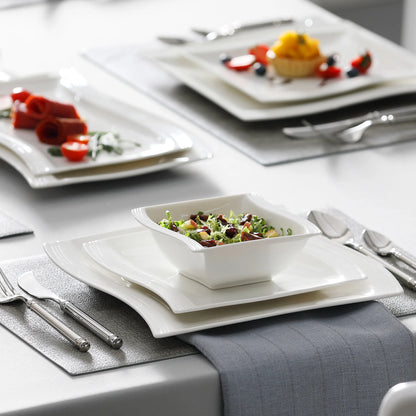 Vaisselle porcelaine 6 personnes - FLORA 26 pièces
