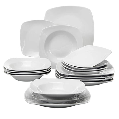 Vaisselle porcelaine 6 personnes - JULIA - 30 pièces