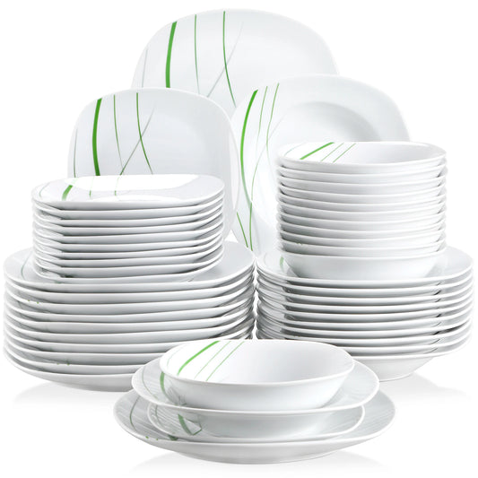 Vaisselle porcelaine 6/12 personnes - AVIVA - 24 à 48 pièces