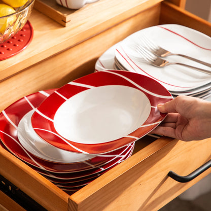 Vaisselle porcelaine 6 personnes - FELISA 30 pièces
