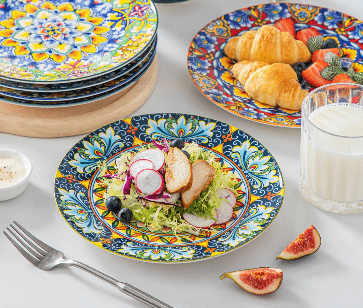 Assiette porcelaine 6/12 personnes - SIMI - 6/ - 12 pièces Novia Home 14350686Dplate2776320133610121346668291386P