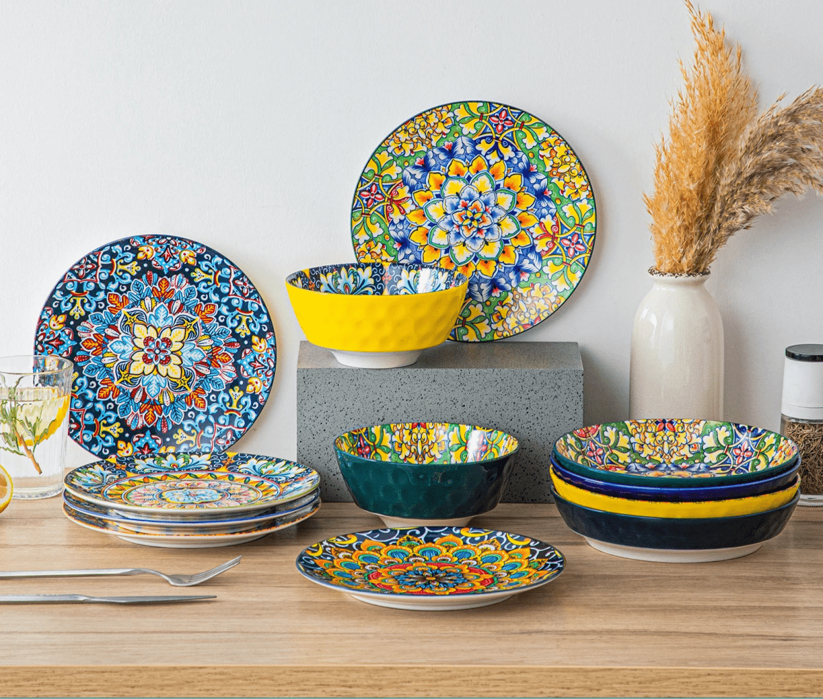 Assiette porcelaine 6/12 personnes - SIMI - 6/ - 12 pièces Novia Home 14350686Dplate2776320133610121346668291386P