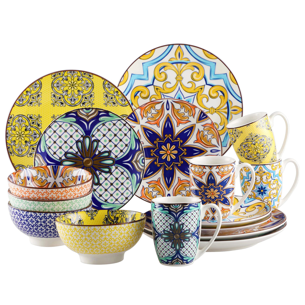 Vaisselle céramique 4/12 personnes - JASMINE 16/48 pièces Novia Home 1435085316Piece27763201336101GERMANY