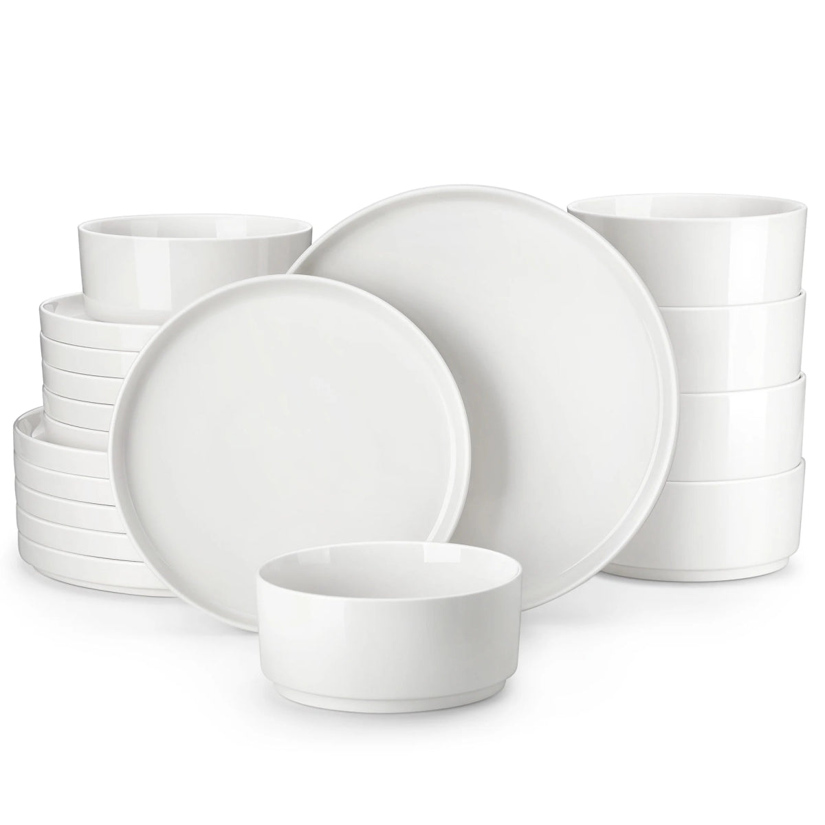Vaisselle céramique 4/6 personnes - MALA 12/24 pièces Novia Home 14350853White2776320133610121346668212PCS