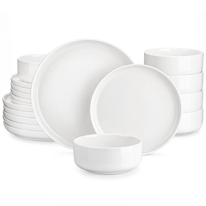 Vaisselle céramique 6 personnes - LUNA 18 pièces Novia Home 14193White200007763201336101