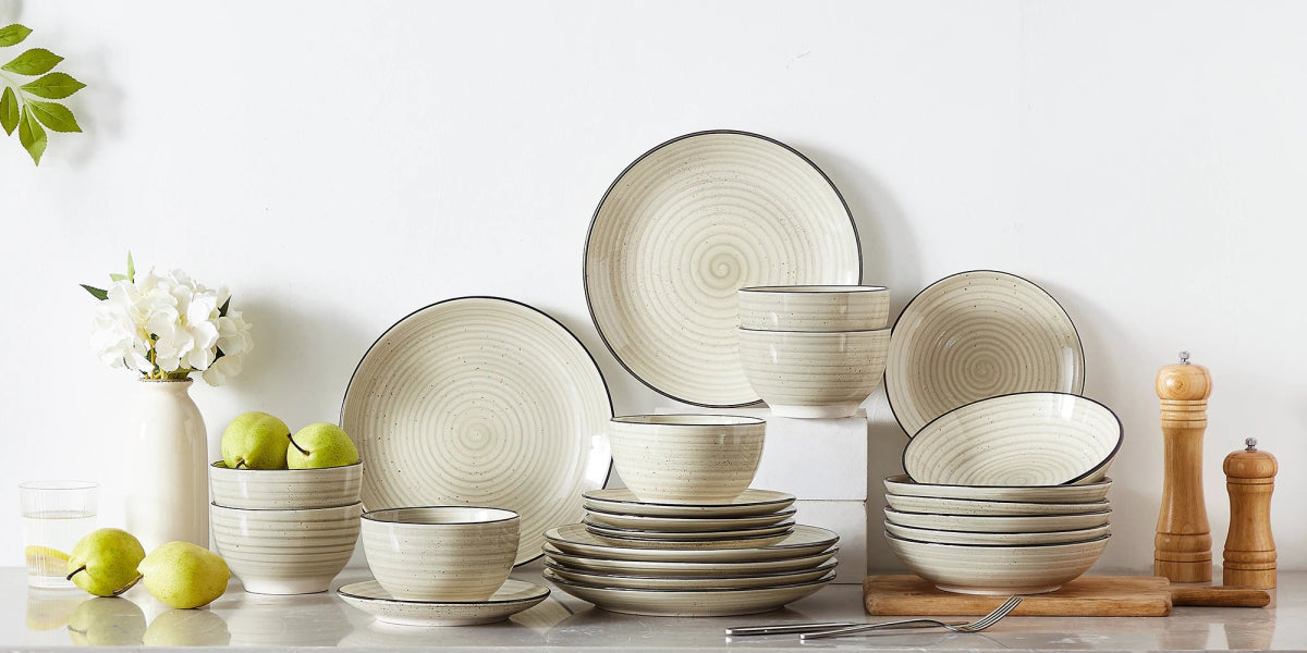 Vaisselle céramique 6/12 personnes - BONBON 24/48 pièces Novia Home 1419324PBONBON2776321336101