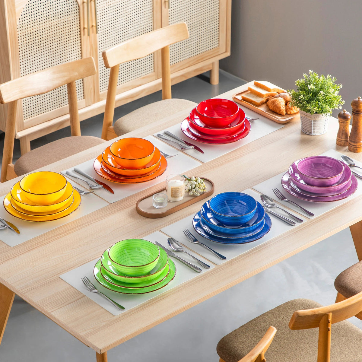 Vaisselle céramique 6/12 personnes - BONITA 12/48 pièces Novia Home 14-350853-24PIECE-200007763-201336101