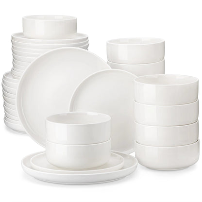 Vaisselle céramique 6/12 personnes - LUNA 18/36 pièces Novia Home 1417336PieceWhite200007763201336101