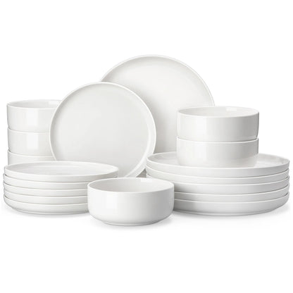 Vaisselle céramique 6/12 personnes - LUNA 18/36 pièces Novia Home 1435068618PieceWhite200007763201336101