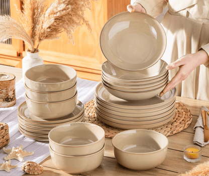 Vaisselle en grès 4/12 personnes - BROW - 12 /36 pièces Novia Home 1435068612Piece2BROW7763201336101