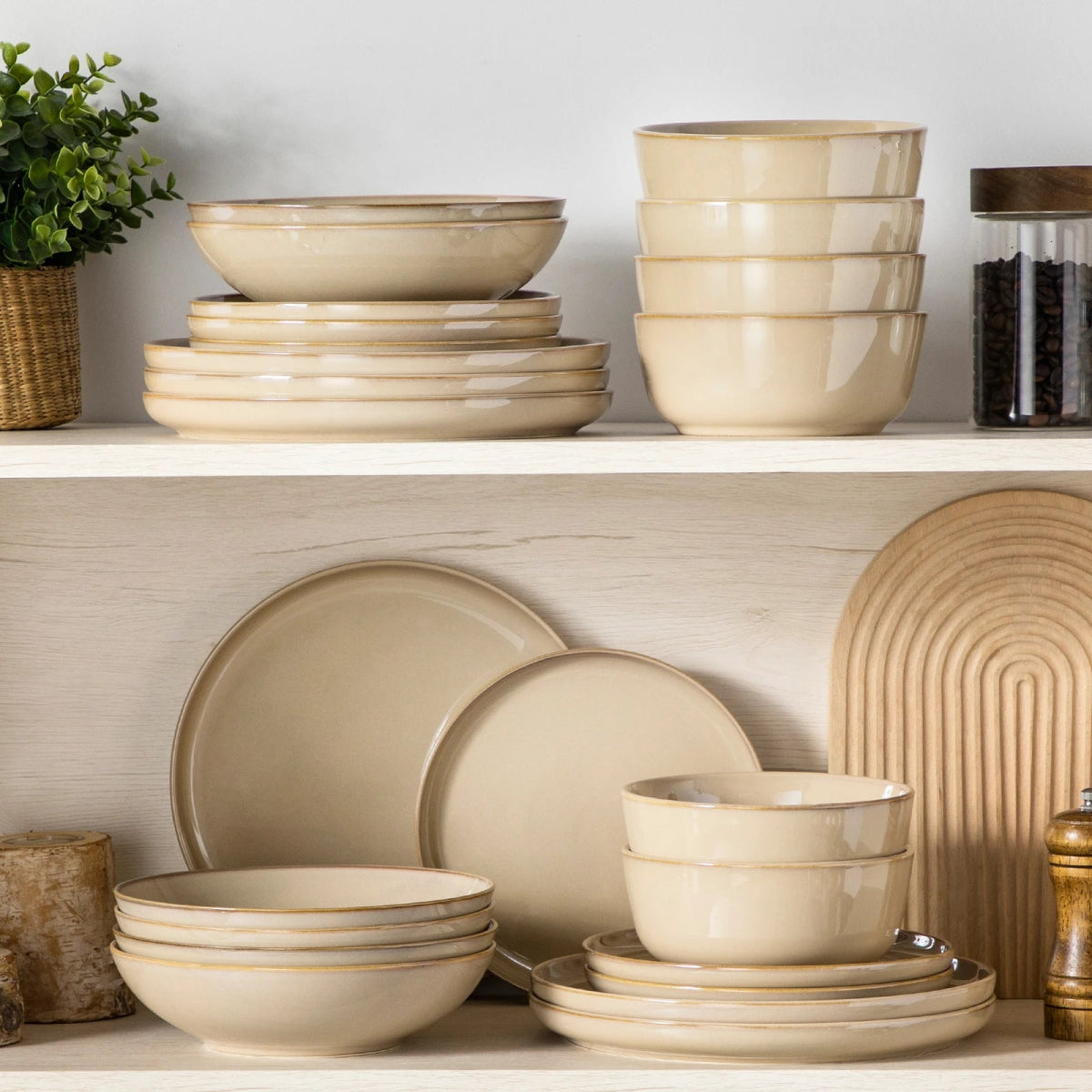 Vaisselle en grès 4/12 personnes - BROW - 12 /36 pièces Novia Home 1435068612Piece2BROW7763201336101