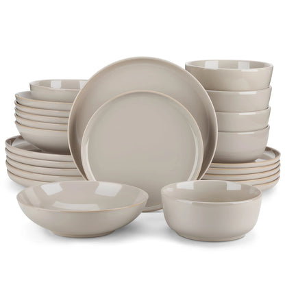 Vaisselle en grès 4/12 personnes - BROW - 16/32 pièces Novia Home 1419312Piece2BROW7763201336101