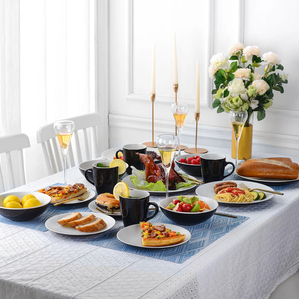 Vaisselle en grès 4/12 personnes - LENTO - 16/48 pièces Novia Home 1417316pcs200007763201336101GERMANY