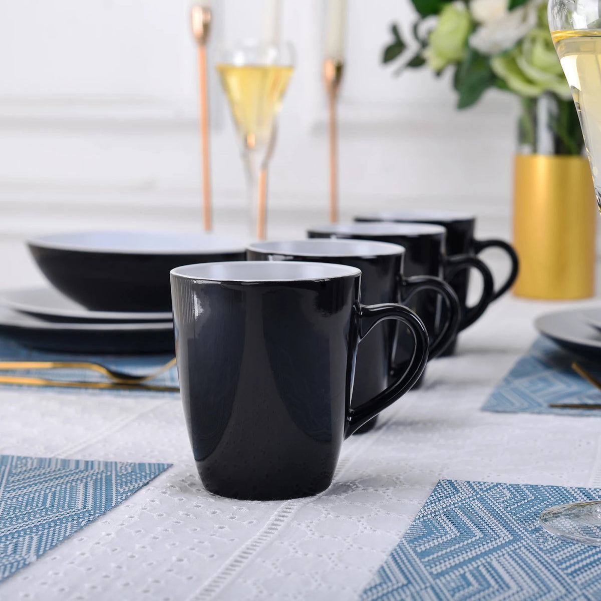 Vaisselle en grès 4/12 personnes - LENTO - 16/48 pièces Novia Home 1417316pcs200007763201336101GERMANY