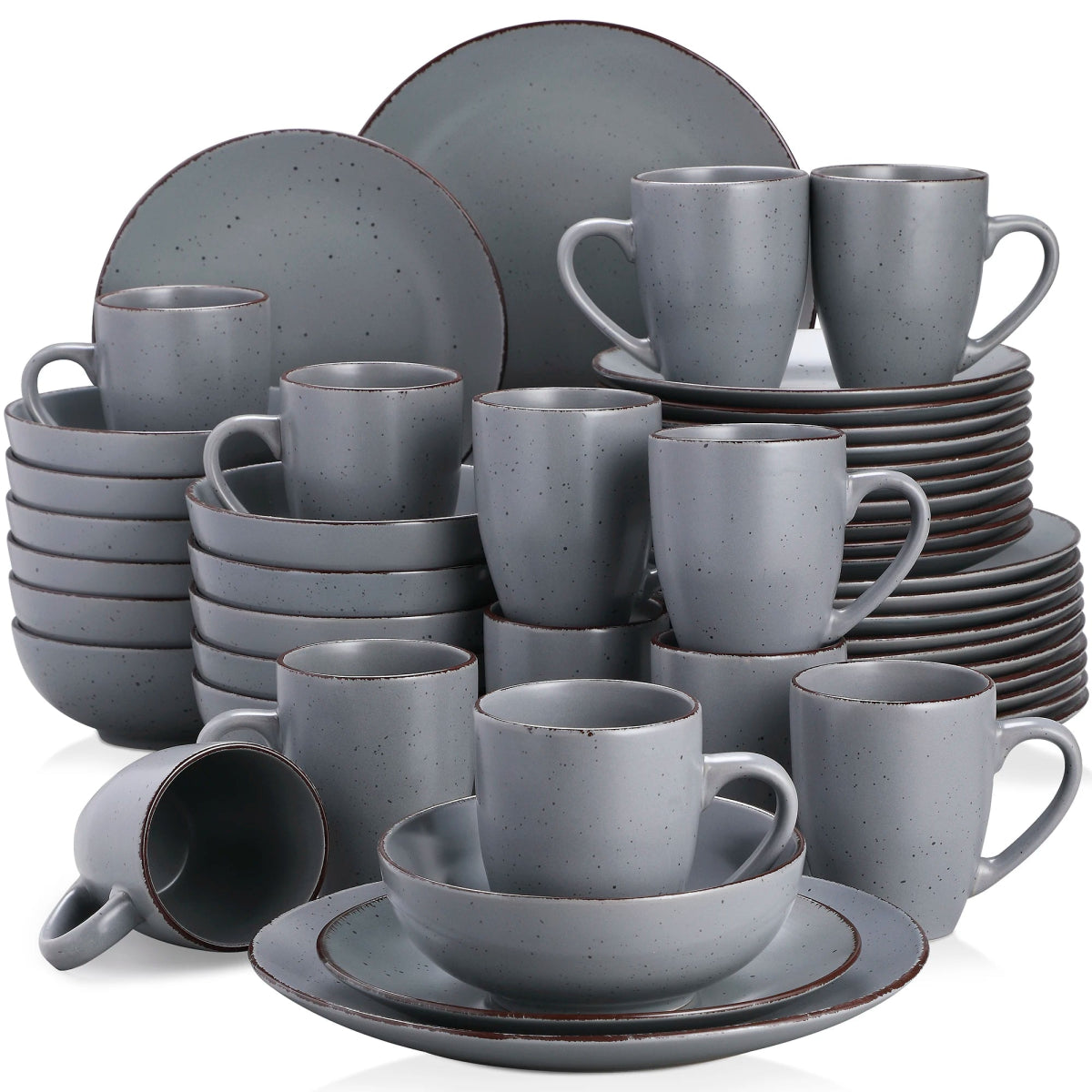 Vaisselle en grès 4/12 personnes - MODA - 16/48 pièces Novia Home 1417348PIECE200007763201336101GERMANY