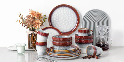 Vaisselle en grès 4/12 personnes - STARRY - 16/48 pièces Novia Home 1435085216PCSRED200007763201336101