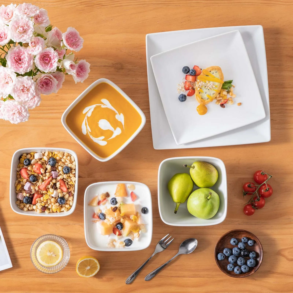 Vaisselle en grès 4/8 personnes - GLOSSY - 12/24 pièces Novia Home 1419312Piece2GLOSSY7763201336101