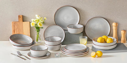 Vaisselle en Grès 4/8 personnes - LOIRE - 16/32 pièces Novia Home 1419316Piece200LOIRE7763201336101