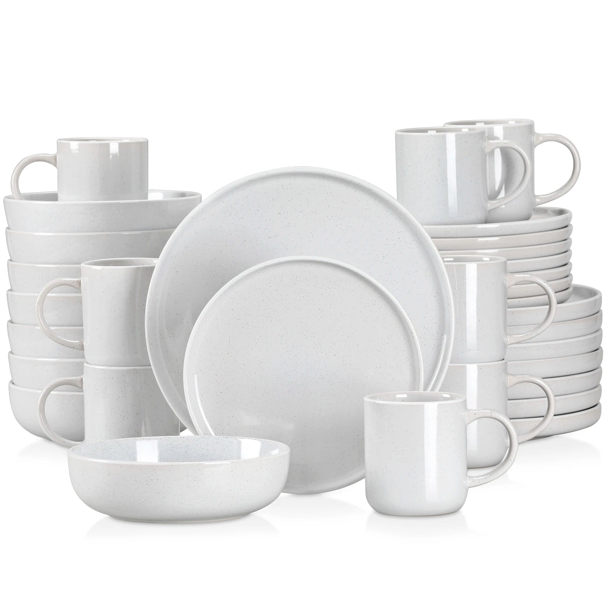 Vaisselle en grès 4/8 personnes - SESAM - 16/32 pièces Novia Home 14-100018786-White-32P-200007763-201336101-GERMANY